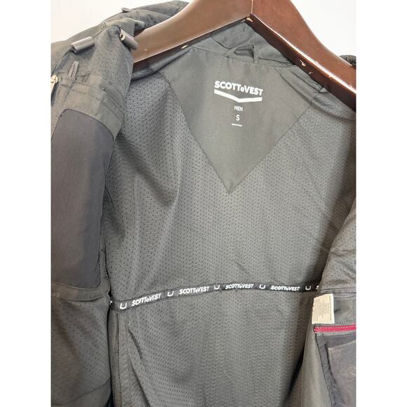 Scottevest SEV Travel Vest Full Zip Utility Pocket Black Mens S - Picture 7 of 14